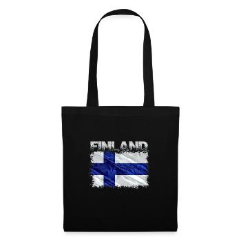 Finnland - Stoffbeutel - Schwarz - Vorne