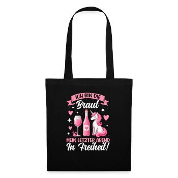 Mariée Licorne Drôle De Jeune Fille - Sac en tissu - noir - Devant