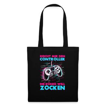 Hands me the controller, the queen wants to play - Tote Bag - black - Front
