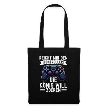 Hands me the controller, the queen wants to play - Tote Bag - black - Front