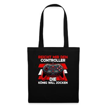 Hands me the controller, the queen wants to play - Tote Bag - black - Front