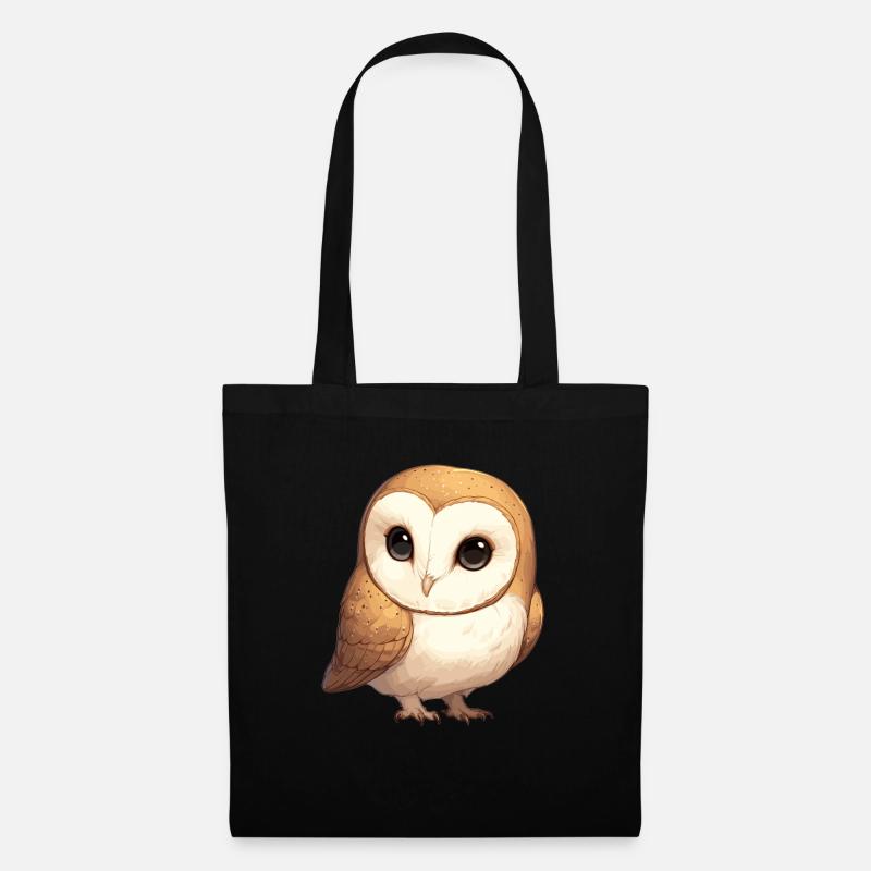 Barn Owl Schleiereulen Schleiereule - Stoffbeutel - Schwarz