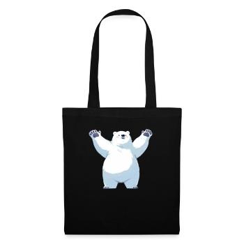 Polar Bear Eisbären Eisbär - Stoffbeutel - Schwarz - Vorne