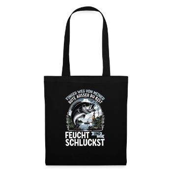 Pêcheur Canne à pêche Drôle Pêcheur Hobby Pêcheur - Sac en tissu - noir - Devant