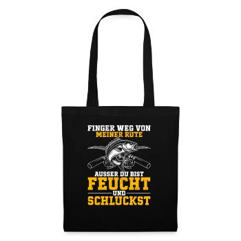 Pêcheur Canne à pêche Drôle Pêcheur Hobby Pêcheur - Sac en tissu - noir - Devant