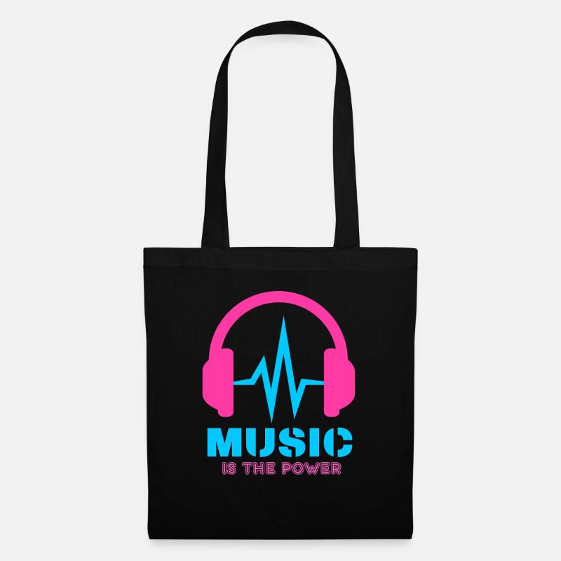 Music is the power - Stoffbeutel - Schwarz