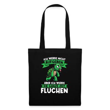Ich Werde Nicht Aufgeben Schildkröte Läufer - Stoffbeutel - Schwarz - Vorne