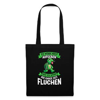 Ich Werde Nicht Aufgeben Schildkröte Läufer - Stoffbeutel - Schwarz - Vorne