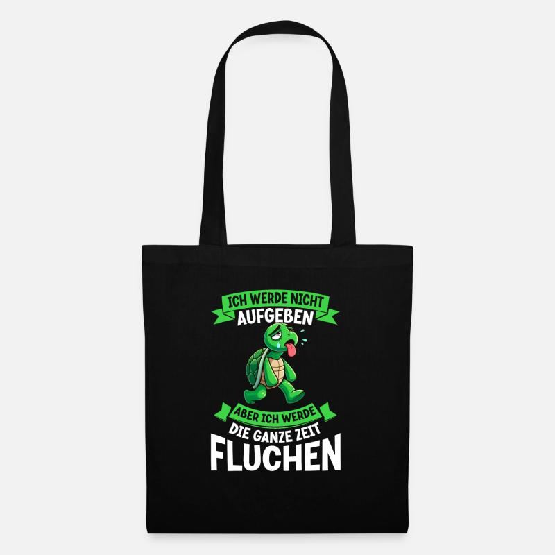 Ich Werde Nicht Aufgeben Schildkröte Läufer - Stoffbeutel - Schwarz