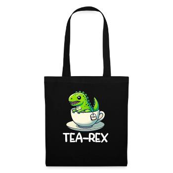 Tea Rex Dinosaur Lover T-Rex Tea Mug - Tote Bag - black - Front