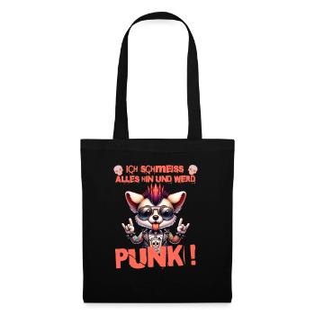 I don't care - Schmeiss alles hin werd Punk Punkrock - Tote Bag - black - Front