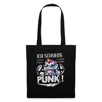 Je m’en fiche - Schmeiss alles hin werd Punk Punkrock - Sac en tissu - noir - Devant