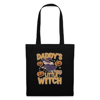 La petite sorcière de papa de la sorcière d’Halloween - Sac en tissu - noir - Devant