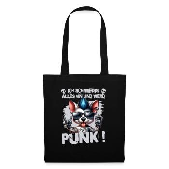I don't care - Schmeiss alles hin werd Punk Punkrock - Tote Bag - black - Front