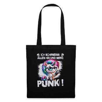 Je m’en fiche - Schmeiss alles hin werd Punk Punkrock - Sac en tissu - noir - Devant