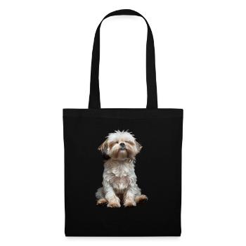 Shih Tzu - Stoffbeutel - Schwarz - Vorne