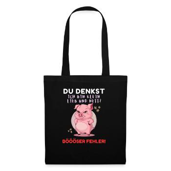 Pig Tshirt Funny Funny Humor Women Cute - Tote Bag - black - Front