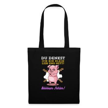 Pig Tshirt Funny Funny Humor Women Cute - Tote Bag - black - Front