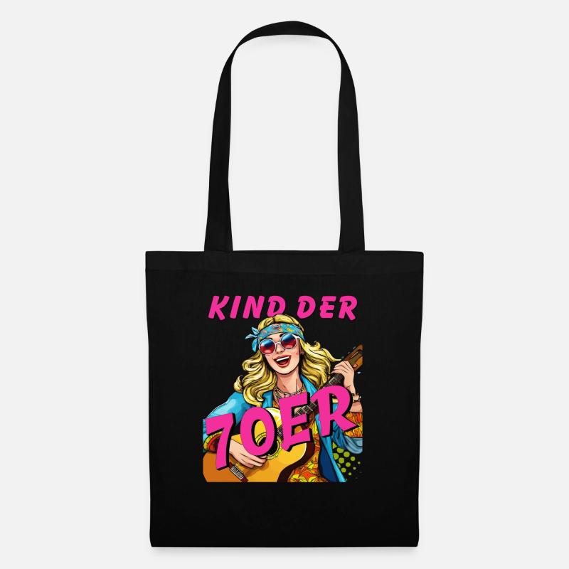 FRAU KIND DER 70er - Stoffbeutel - Schwarz