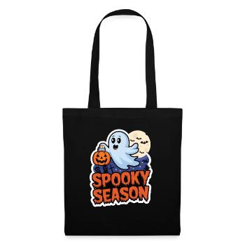 Cute Halloween Ghost Spooky Season Ghost - Stoffbeutel - Schwarz - Vorne