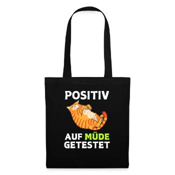 Tired Tshirt Funny Funny Humor Sarcasm Laughter - Tote Bag - black - Front