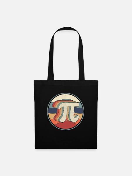 Vintage Pi Day Math 70s 80s Reto Pi Symbol Teacher - Stoffbeutel - Schwarz