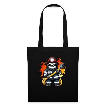 Pompier paresseux Pompier Pompiers Pompiers professionnels - Sac en tissu - noir - Devant