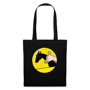 Handschattenpuppenspiel Puppen - Stoffbeutel - Schwarz - Vorne
