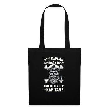 Papitän Funny Pun Capitaine Papa Ancre - Sac en tissu - noir - Devant