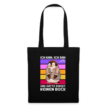 Funny Gift Penguin Funny Humor Lazy Fun - Tote Bag - black - Front