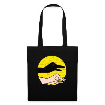 Handschattenpuppenspiel Puppen - Stoffbeutel - Schwarz - Vorne