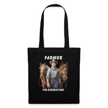 AGRICULTEUR DEPUIS DES GÉNÉRATIONS - Sac en tissu - noir - Devant