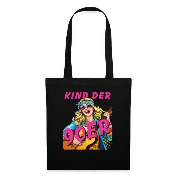 FEMME ENFANT DES ANNÉES 90 - Sac en tissu - noir - Devant