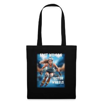 FEMME RAPIDE, ROUES PLUS RAPIDES - Sac en tissu - noir - Devant