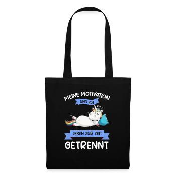 Lazy Tshirt Work Unicorn Funny Sarcasm Office - Tote Bag - black - Front