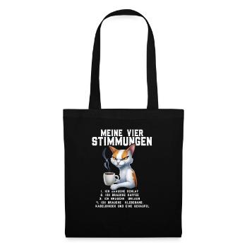 Lazy Tshirt Work Cat Funny Sarcasm Office - Tote Bag - black - Front