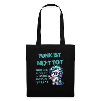 Festival Fun Ich bin alt aber Punk ist nicht tot - Stoffbeutel - Schwarz - Vorne