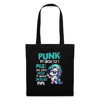 Festival Fun Ich bin alt aber Punk ist nicht tot - Stoffbeutel - Schwarz - Vorne