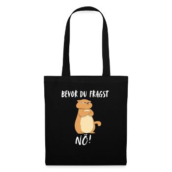 T-shirt chat Drôle Drôle Humour Sarcasme Ironie - Sac en tissu - noir - Devant