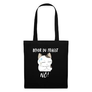 T-shirt chat Drôle Drôle Humour Sarcasme Ironie - Sac en tissu - noir - Devant