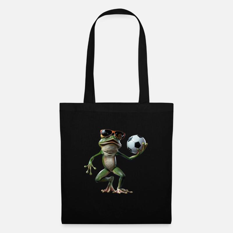 Frosch - Stoffbeutel - Schwarz