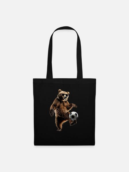 Grizzlybär - Stoffbeutel - Schwarz