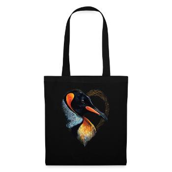 Pinguin - Stoffbeutel - Schwarz - Vorne