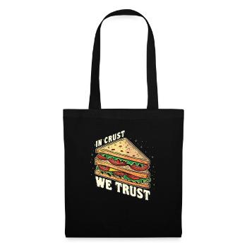 Sandwich Sandwich Snack Célébration - Sac en tissu - noir - Devant
