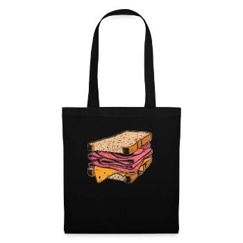 Sandwich Sandwich Snack Célébration - Sac en tissu - noir - Devant