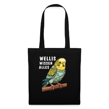 VOGEL WELLIS SAIT TOUT - Sac en tissu - noir - Devant