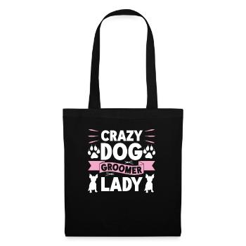 Chien Chiot Soins pour animaux de compagnie Salon d’emploi - Sac en tissu - noir - Devant