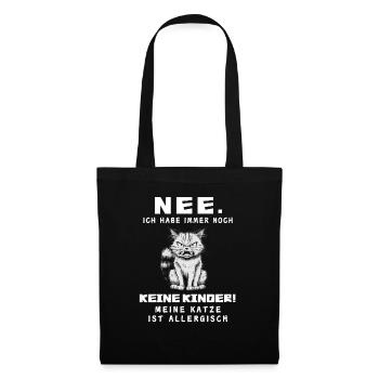 Tshirt chat Drôle Drôle Humour Sarcasme Kitty - Sac en tissu - noir - Devant