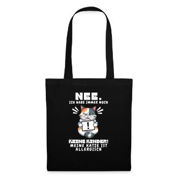 Tshirt chat Drôle Drôle Humour Sarcasme Kitty - Sac en tissu - noir - Devant