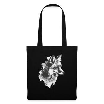 Fuchs - Stoffbeutel - Schwarz - Vorne